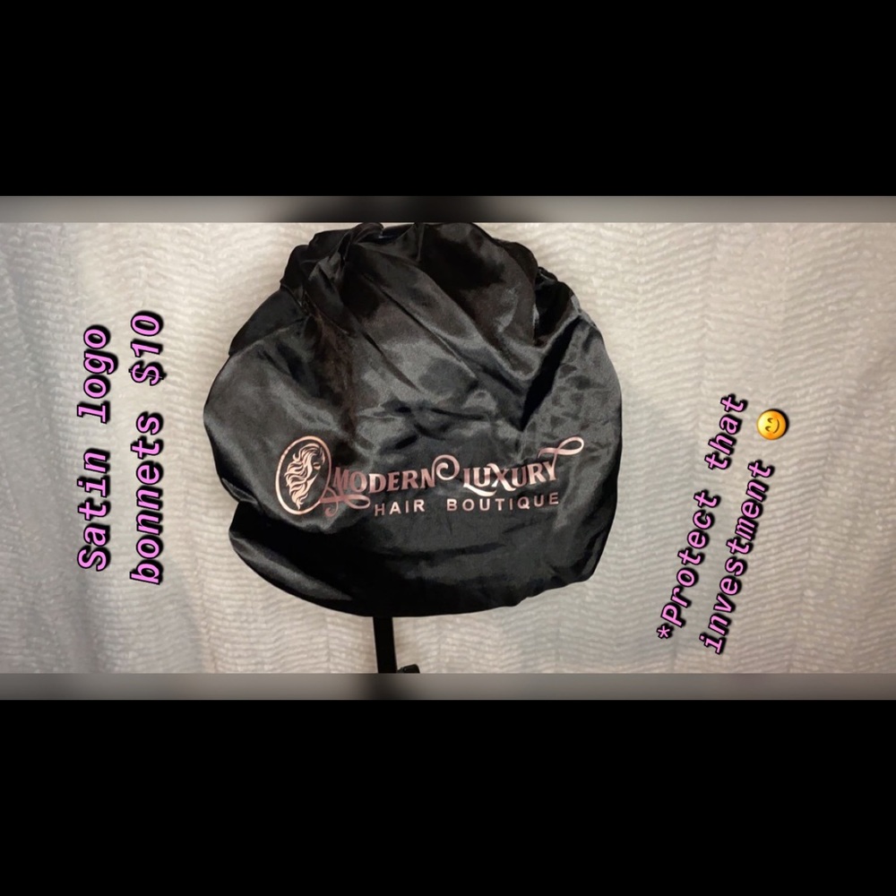 Satin Bonnet with Logo